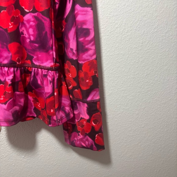 kate spade Floral Long Sleeve Top - Red and Pink NWT - Picture 4 of 12